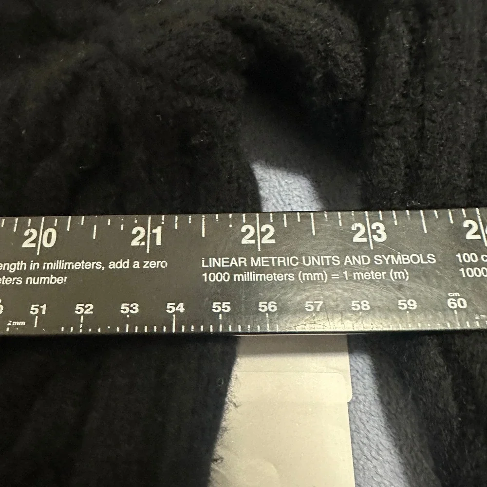 Polo Ralph Lauren‎ Cable Knit Wool Cashmere Sweater Long Sleeve Black Mens XL